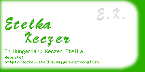 etelka keczer business card
